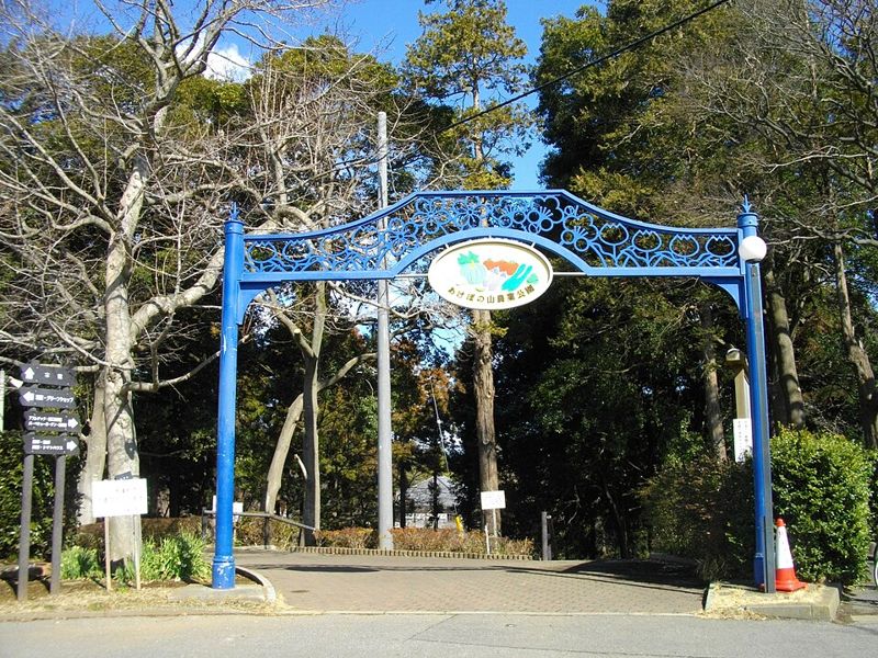 あけぼの山農業公園の風車前花畑（出典：ウィキメディア・コモンズ パブリックドメイン）