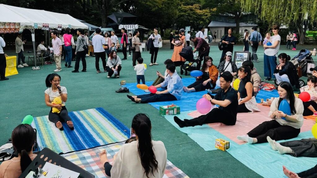 ばばフェスの会場、戸山公園やくどうの広場の様子（前年）