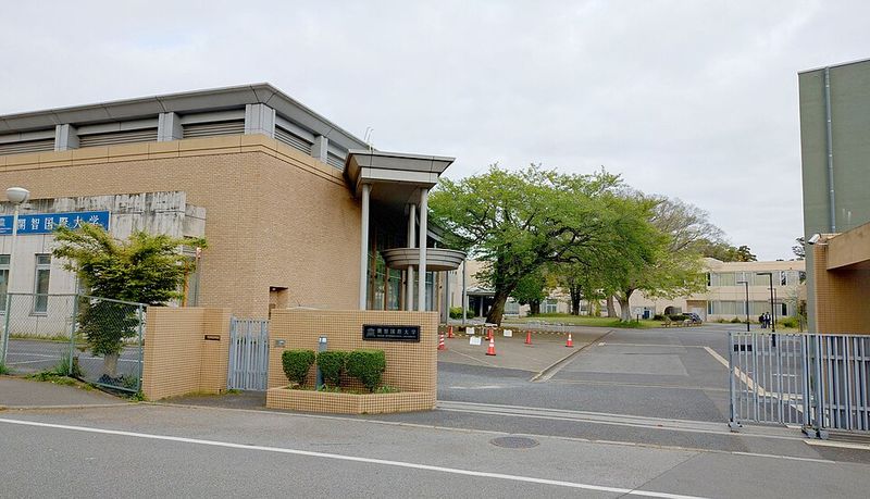 開智国際大学の正門と校舎