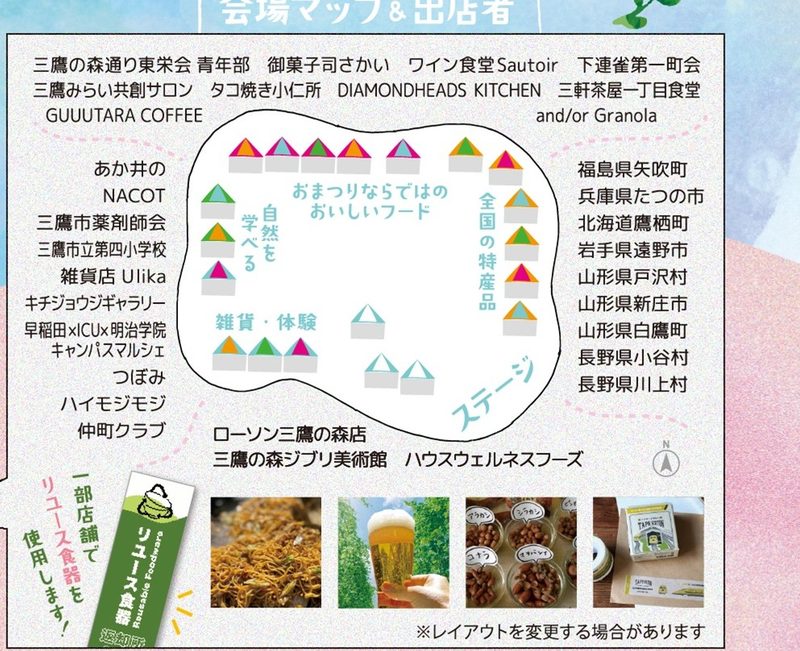 三鷹の森フェスティバル2026の会場マップと出店者