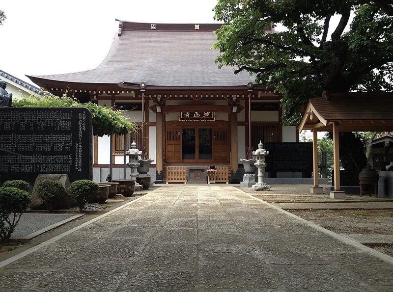 市川市北方町にある日蓮宗妙正寺の本堂